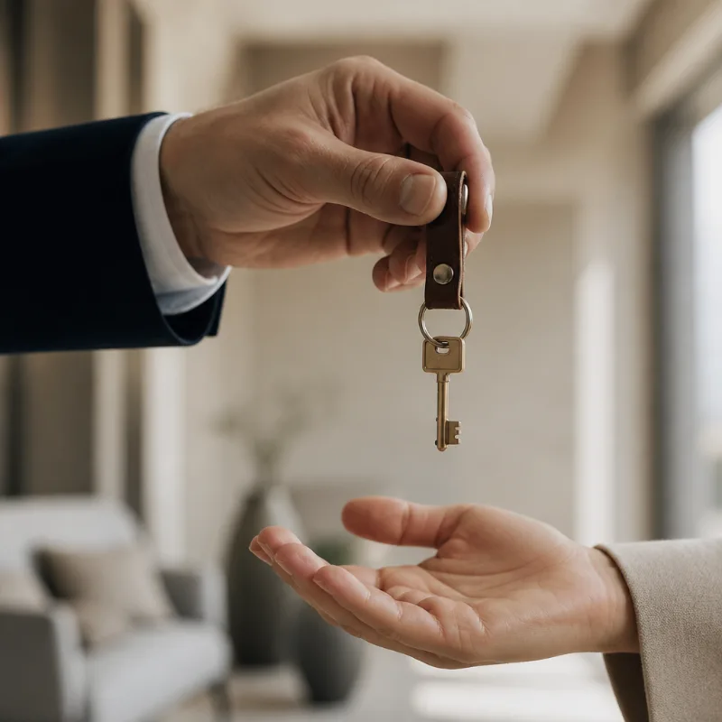 EstateVision agent handing over keys